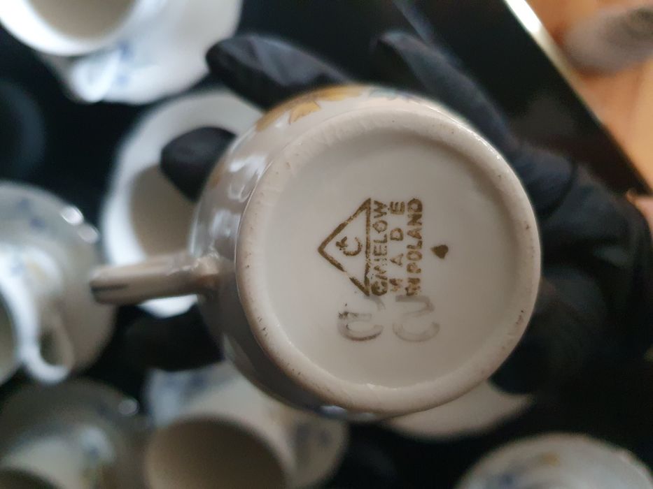 Komplet serwis kawowy  ćmielow do herbaty porcelana  zastawa