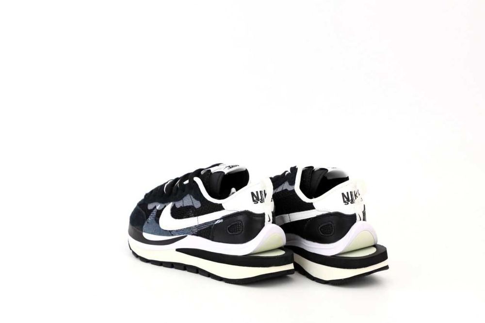 Чоловічі кросівки Sacai Nike VaporWaffle "Black/White" v1. 40-45