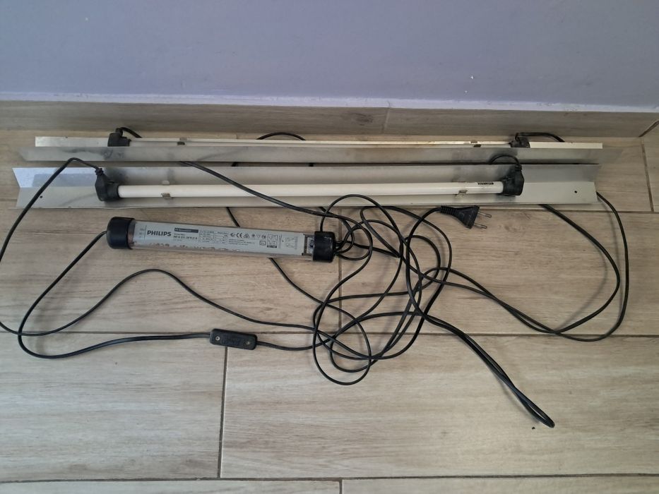 Zestaw oświetleniowy Philips 2x36W | Statecznik + Oprawy | Garaż / Akwarium