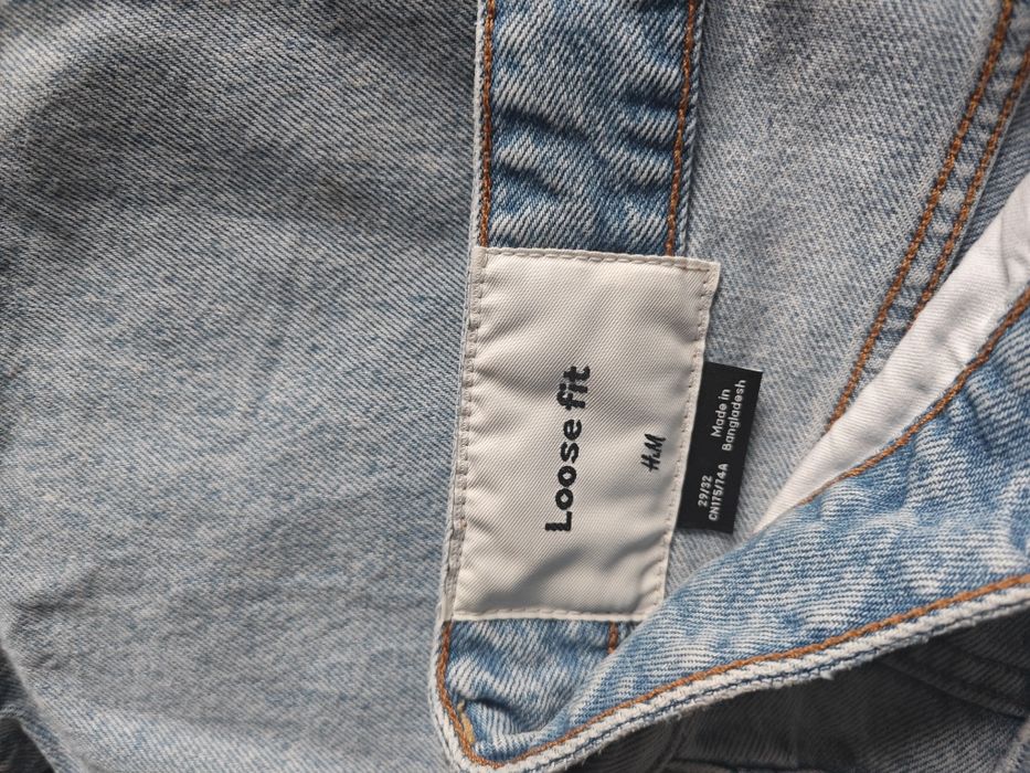 Spodnie dżinsowe H& M lost fit, rozmiar 29/32