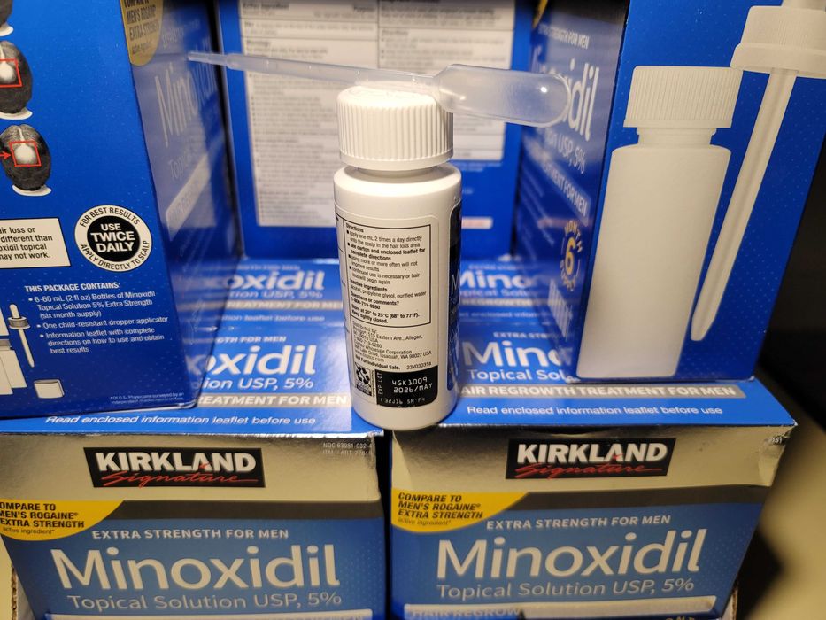 1X60ml Minoxidil Kirkland 5% calvície força extra cabelo de homens