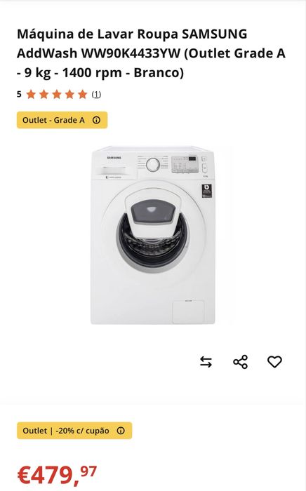 Maquina de lavar Samsung addwash