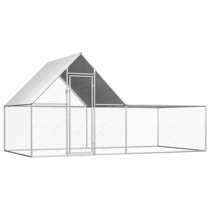 Galinheiro 4x2x2 m em Aço Galvanizado