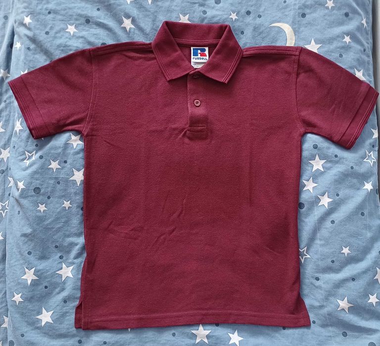 Футболка Поло бордо на 128 см зріст