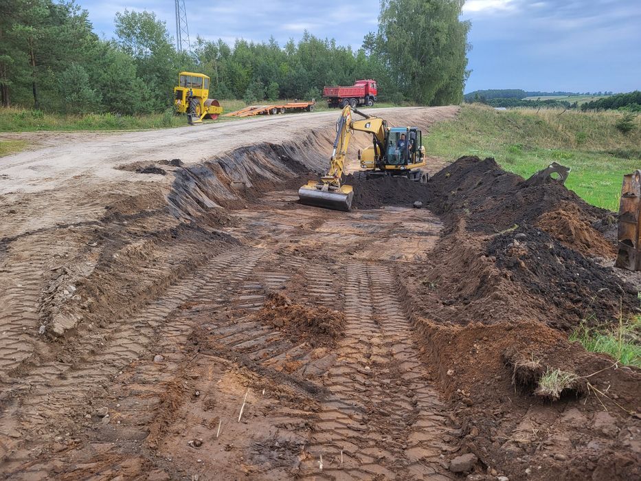 Usługi Koparka Kołową Cat m313d i Man 3 osie