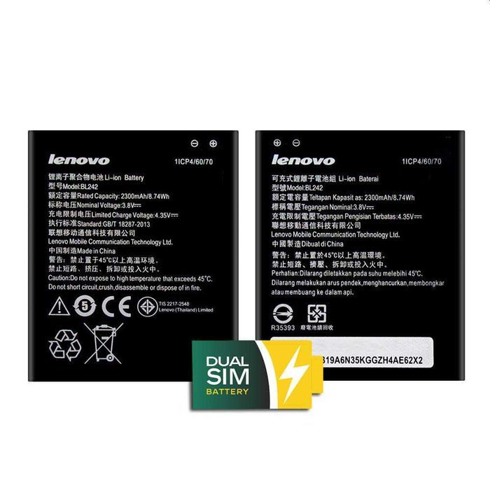 Акумулятор, батарея Lenovo BL242 для Lenovo A2020, A6000, K30 та інших