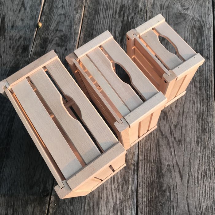 Декоративні дерев’яні ящики 3в1 — комплект із бука