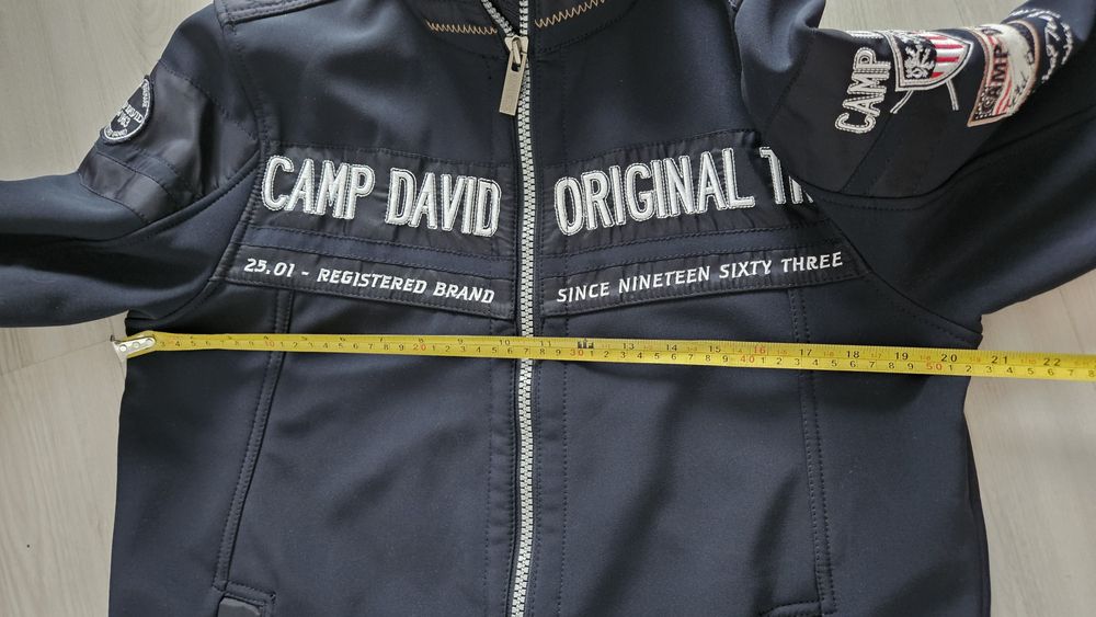 Granatowa kurtka polar camp david s 38 m czarna