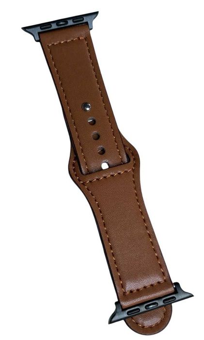 Apple Watch 42/44/45mm Opaska Pasek A'la skórzany brąz kod 2478