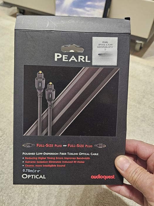 Cabo Ótico Toslink AudioQuest Pearl (0.75m)