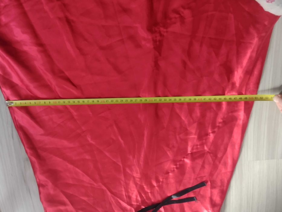 koszulka koszula nocna satynowa M/L wymiary czerwona