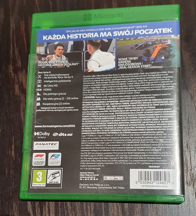 Gra na Xbox one F1 2021