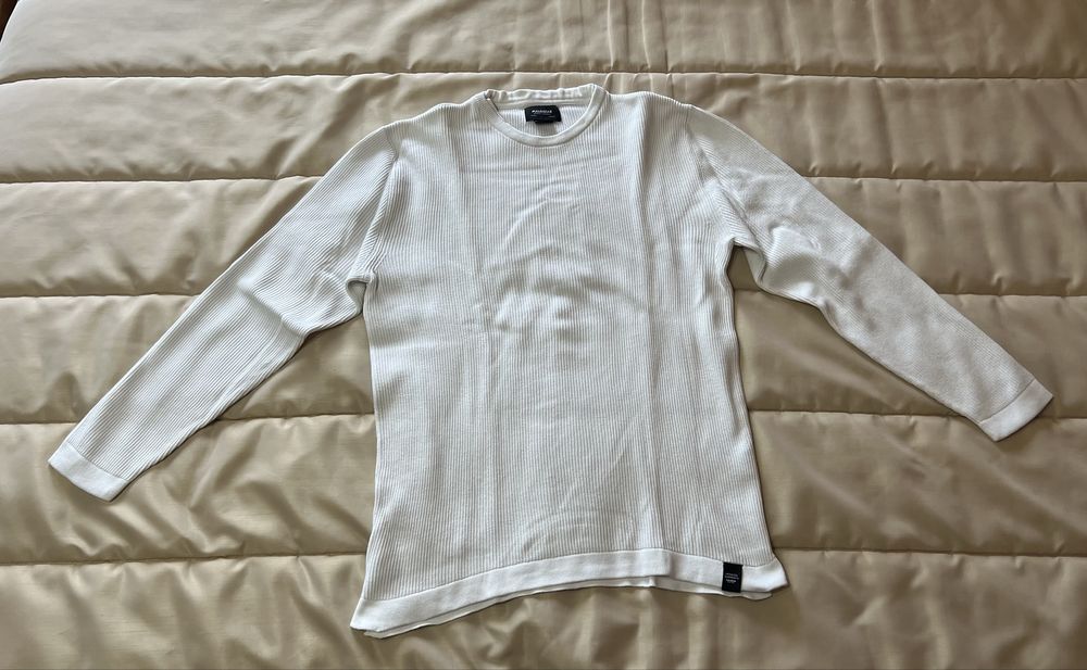 Camisola branca Pull&Bear malha fina - tamanho S