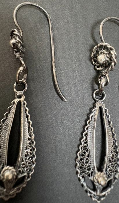 Brincos em prata filigrana