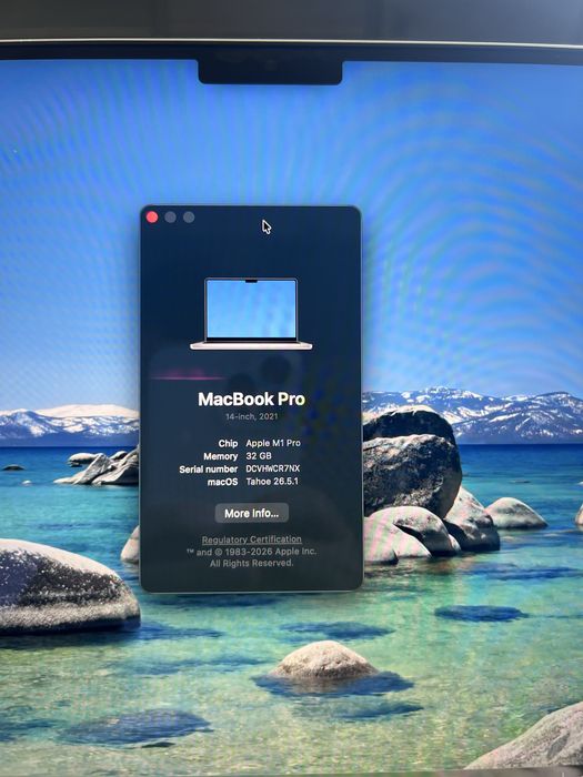 MacBook Pro 2021 M1 Pro | 32 GB RAM | 1 TB SSD | Gwarancja 12 miesięcy