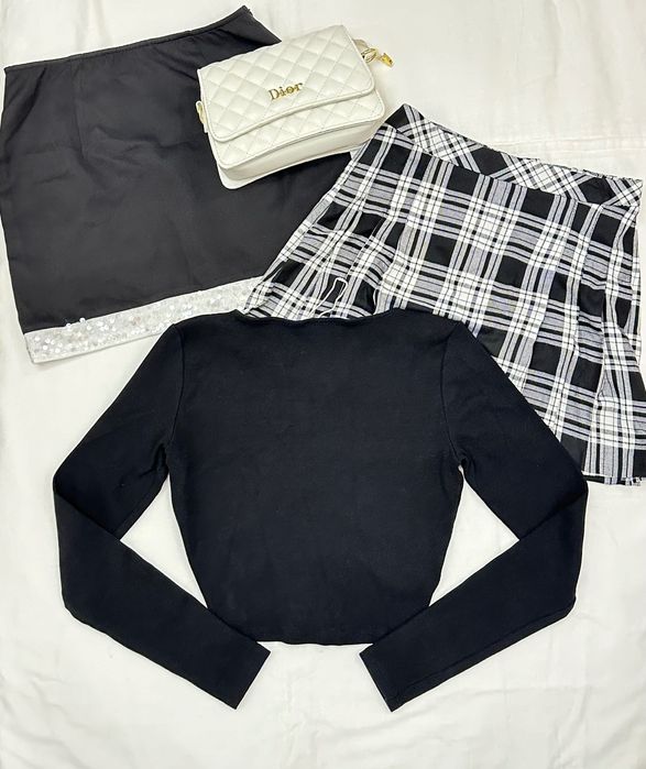 Zara новий топ з довгим рукавом у рубчик,кроптоп/лонгслів на завʼязках