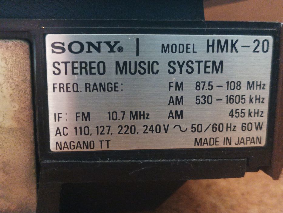 Gira discos Sony cassete e rádio AM FM