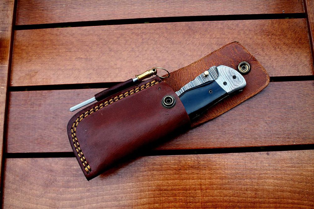 Дамаск. Большой складной нож - 4