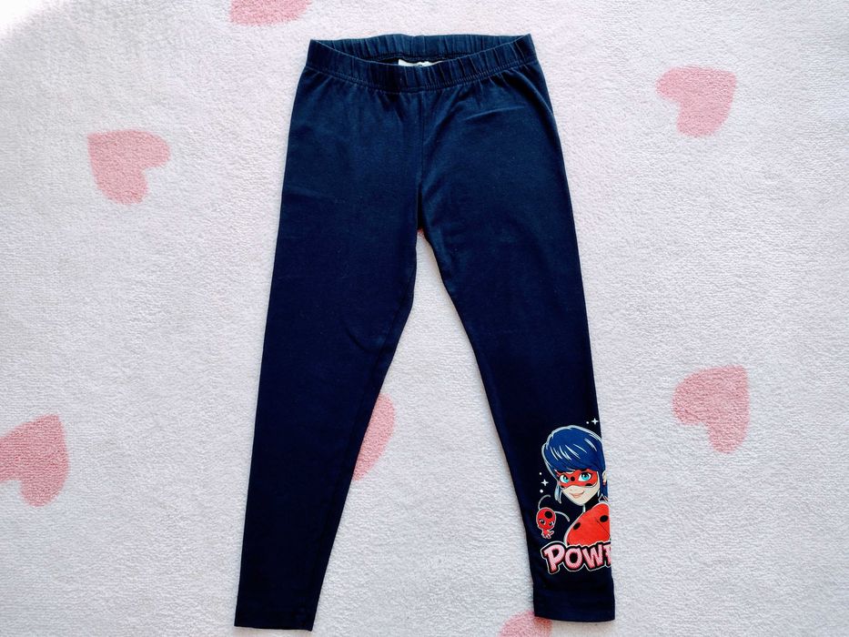 Legginsy Biedronka i Czarny Kot rozmiar 116