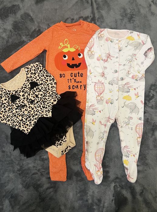 Боді чоловічок набір 3шт на дівчинку