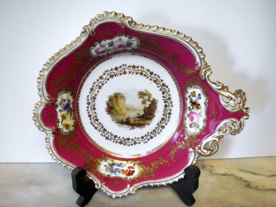 Fantastic antique hand-painted French porcelain plate—19th century