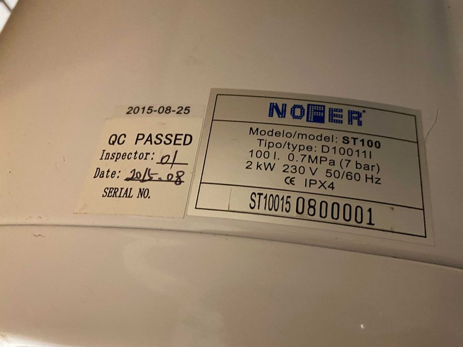 Dois clindros eletrícos para AQS em bom estado e pouco uso