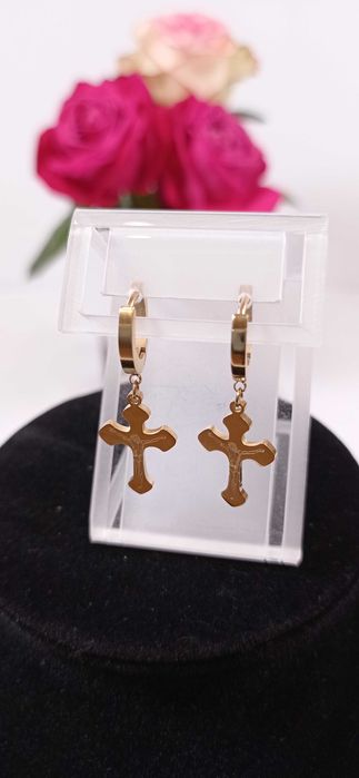 Kolczyki Aisadi Stal Chirurgiczna Nierdzewna Krzyżyki