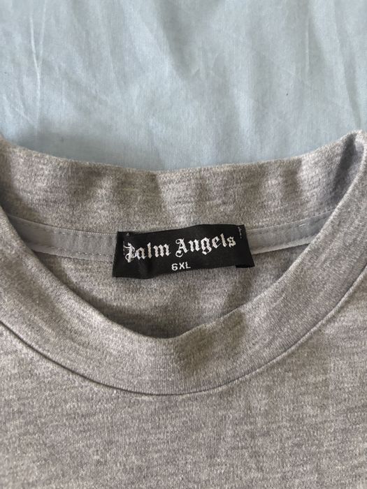 Szara koszulka t-shirt Palm Angels Classic Logo Oversize 6XL