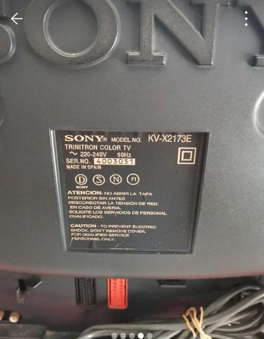 TV Sony KV x217E