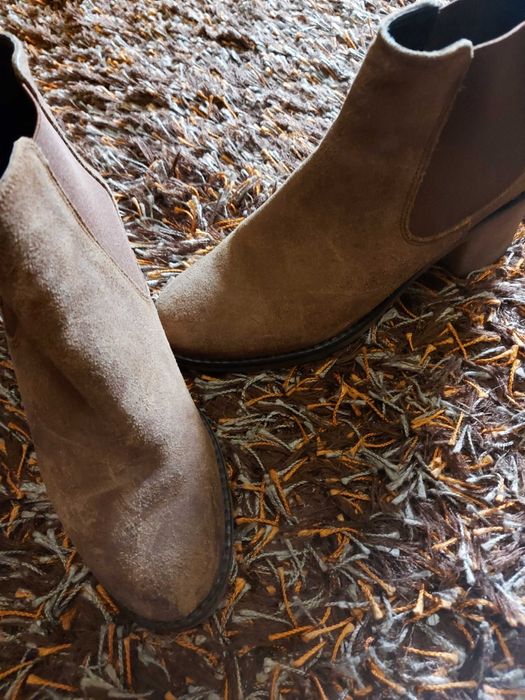 Botas cano baixo camel