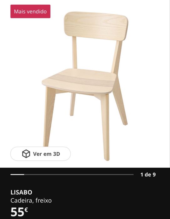 6 cadeiras IKEA modelo LISABO