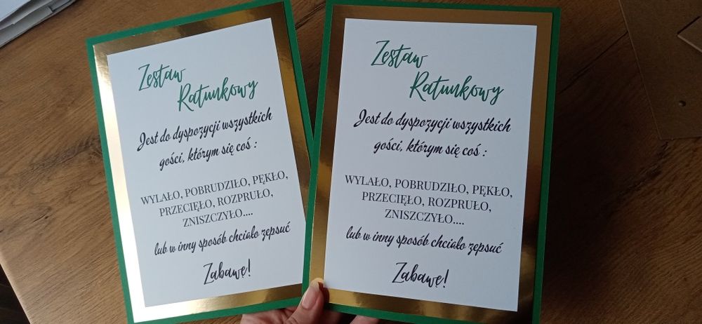 Karta a5/a4 Zestaw ratunkowy, koszyk ratunkowy