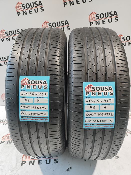 2 pneus semi novos 215-60R17 Continental - Oferta dos Portes