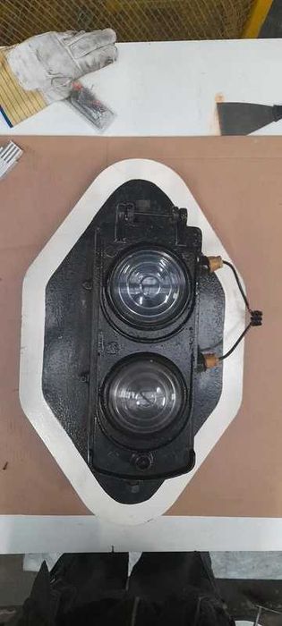 Semáforo antiquissimo ferroviário luzes 2 lados