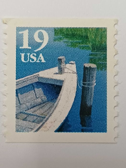 Filatelia - EUA - Fischerboot 19c, proveniente de rolo, 1991