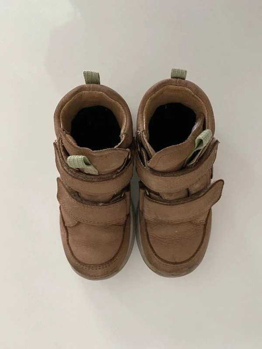 Trzewiki dziecięce superfit brąz nubuk lekkie skórzane buty z membraną