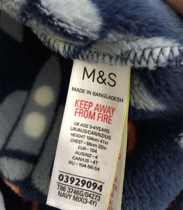 Szlafrok marks & spencer 104 rakiety 3-4 m&s kosmos
