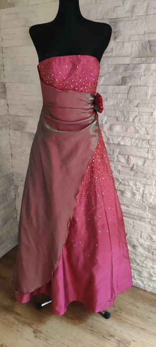 Sukienka na wesele różowa, Carducci, rozmiar XS