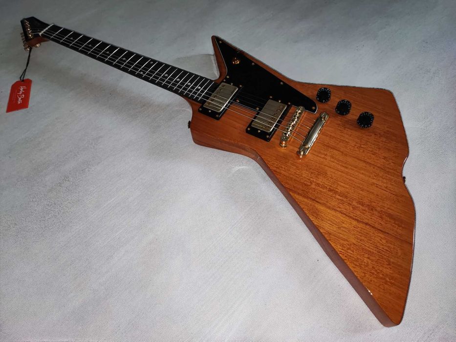 Harley Benton EX-76 Classic GHW AN gitara explorer - USTAWIONY!