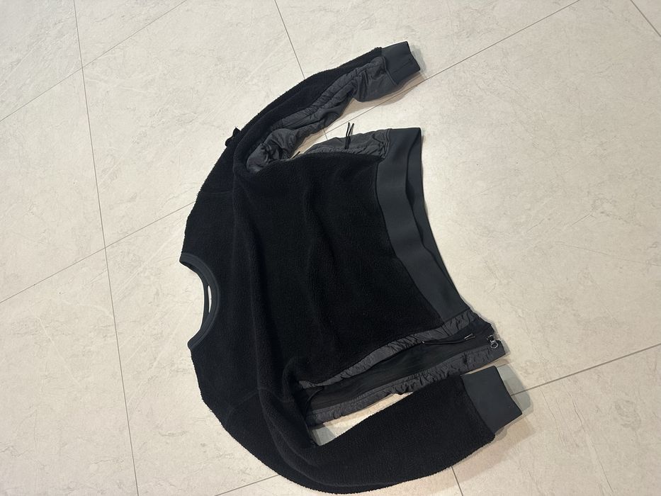 Stone Island кофта / світшот з нейлоновими вставками, чорна