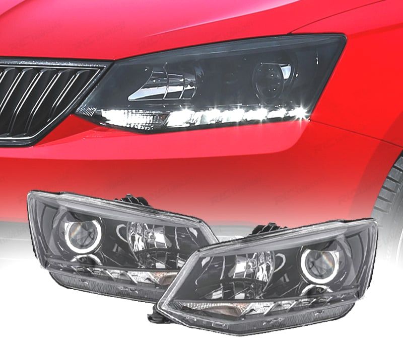 FARÓIS SKODA FABIA 15-18 DRL