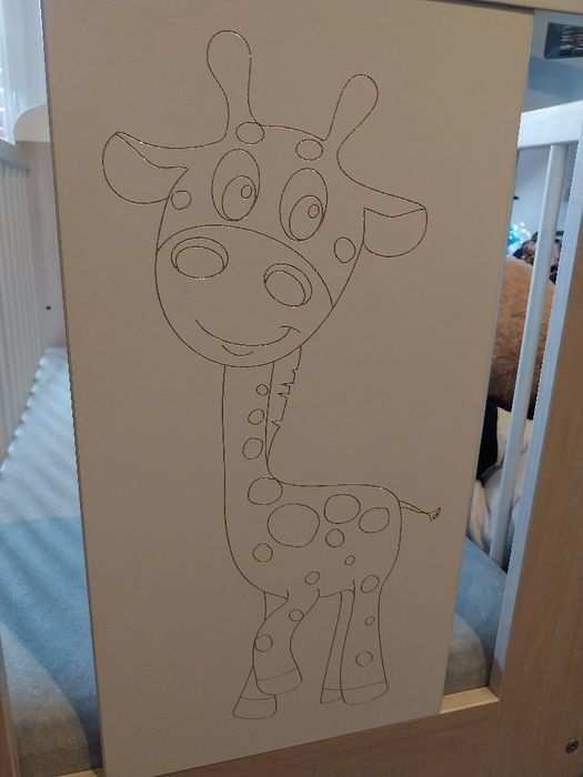 Łóżeczko niemowlęce drewex żyrafka z szufladą