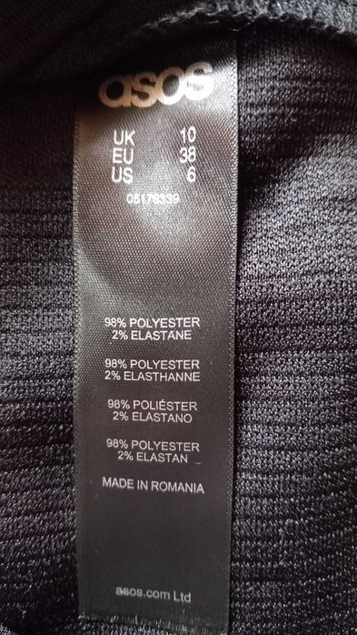 Sukienka midi czarna ASOS r. 36