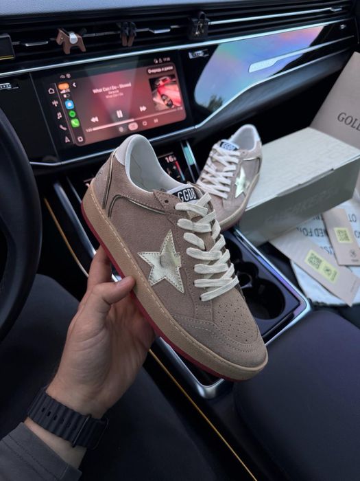 Повний комплект! Жіночі кросівки Golden Goose Suede Ball Star Sneakers Beige голден гус бежеві