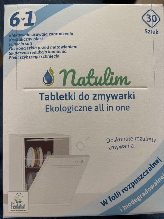 Natulim Tabletki do Zmywarki 6w1 All in One Skuteczne Bez Zapachu 30szt