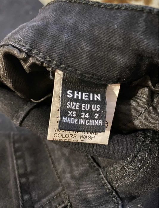 Spodnie czarne shein rozmiar 34 stan bardzo dobry 10% rabatu