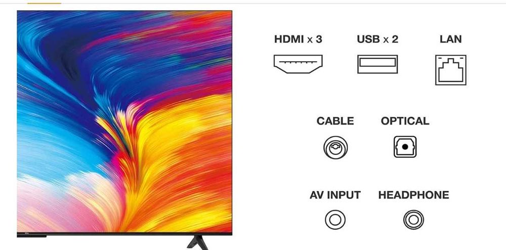 Ecrã partido: TCL 55P639 Smart TV 55" 4K HDR,  Google tv televisor led