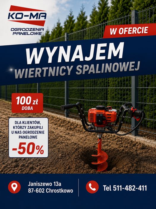 Wiertnica spalinowa wynajem