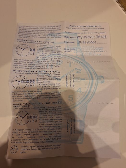 Zegarek Casio Srebrny