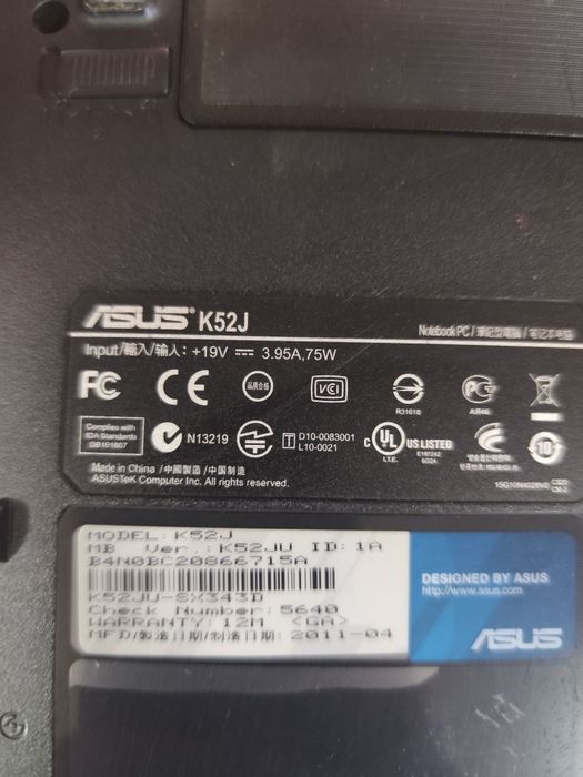 Продам ноутбук Asus k52j з ссд.